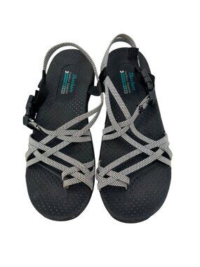 Skechers Outdoor Lifestyle Womens Black Strappy Sandals Size 8